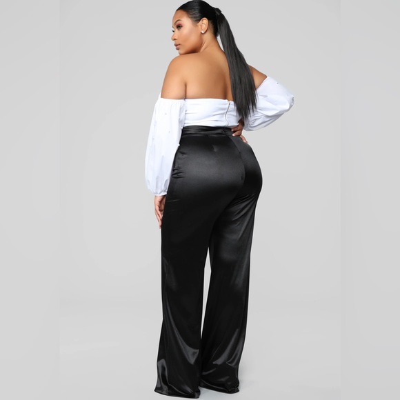 NWT Sleek High Rise Satin Pants Size 1X Tall/Long - Picture 2 of 6